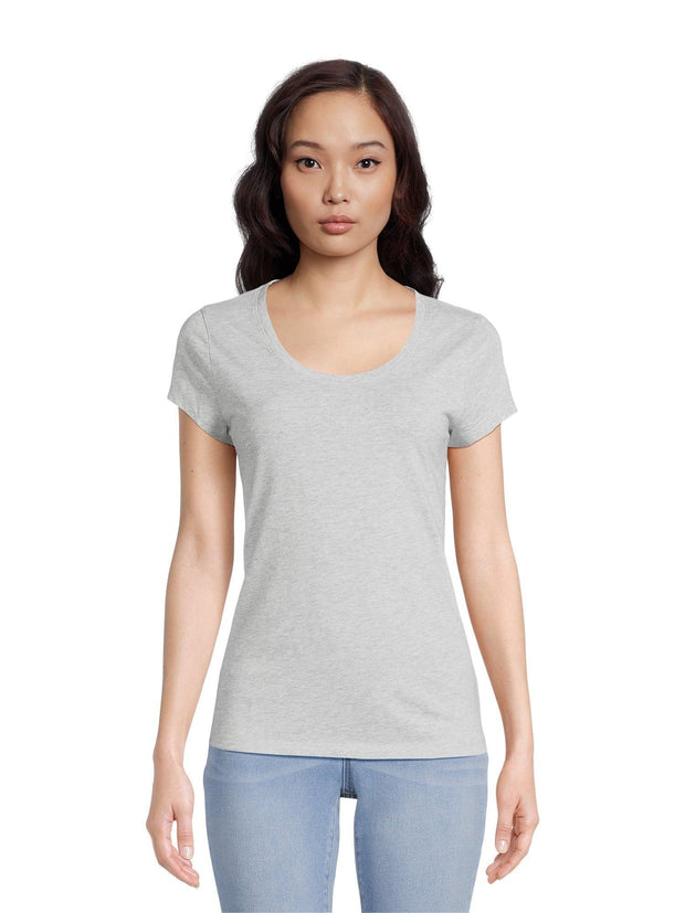 No Boundaries Scoop Neck Tee with Short Sleeves, 1 or 3-Pack, Women’s - JNR Products