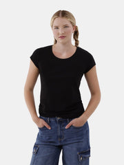 No Boundaries Scoop Neck Tee with Short Sleeves, 1 or 3-Pack, Women’s - JNR Products