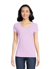 No Boundaries Scoop Neck Tee with Short Sleeves, 1 or 3-Pack, Women’s - JNR Products