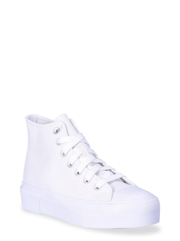 No Boundaries Platform Lace Up High Top Sneakers, Women’s - JNR Products