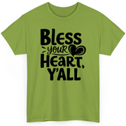 Novatee Bless Your Heart Yall Southern Girl T Shirt Country Girl Tee - JNR Products