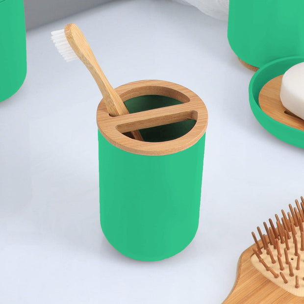 Padang Bathroom Accessories Set Bamboo - JNR Products