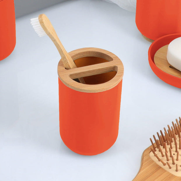 Padang Bathroom Accessories Set Bamboo - JNR Products