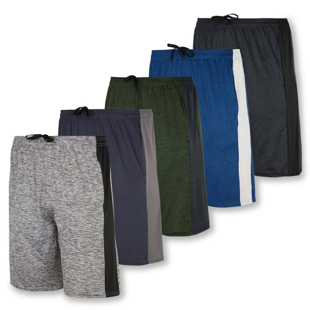 Real Essentials 5 Pack: Men's Dry-Fit Sweat Resistant Active Athletic Performance - JNR Products