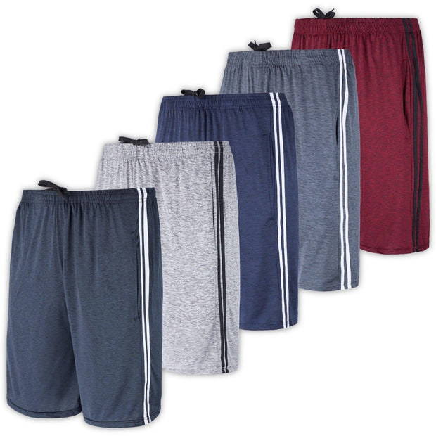 Real Essentials 5 Pack: Men's Dry-Fit Sweat Resistant Active Athletic Performance - JNR Products