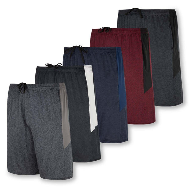 Real Essentials 5 Pack: Men's Dry-Fit Sweat Resistant Active Athletic Performance - JNR Products