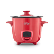 Rise By Dash Mini Rice Cooker Steamer with Removable Non-Stick Pot, Keep Warm Function & Recipe Guide, 2 Cups, for Soups, Stews, Grains & Oatmeal - Red - JNR Products