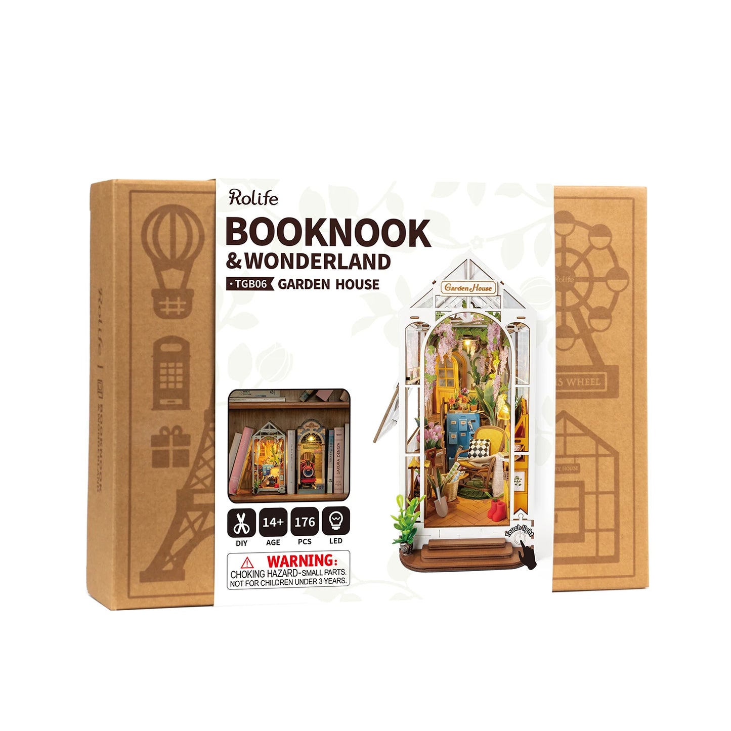 Book Nook Gardenhouse with Lights Easy Assemble Amazing gift for  a Child