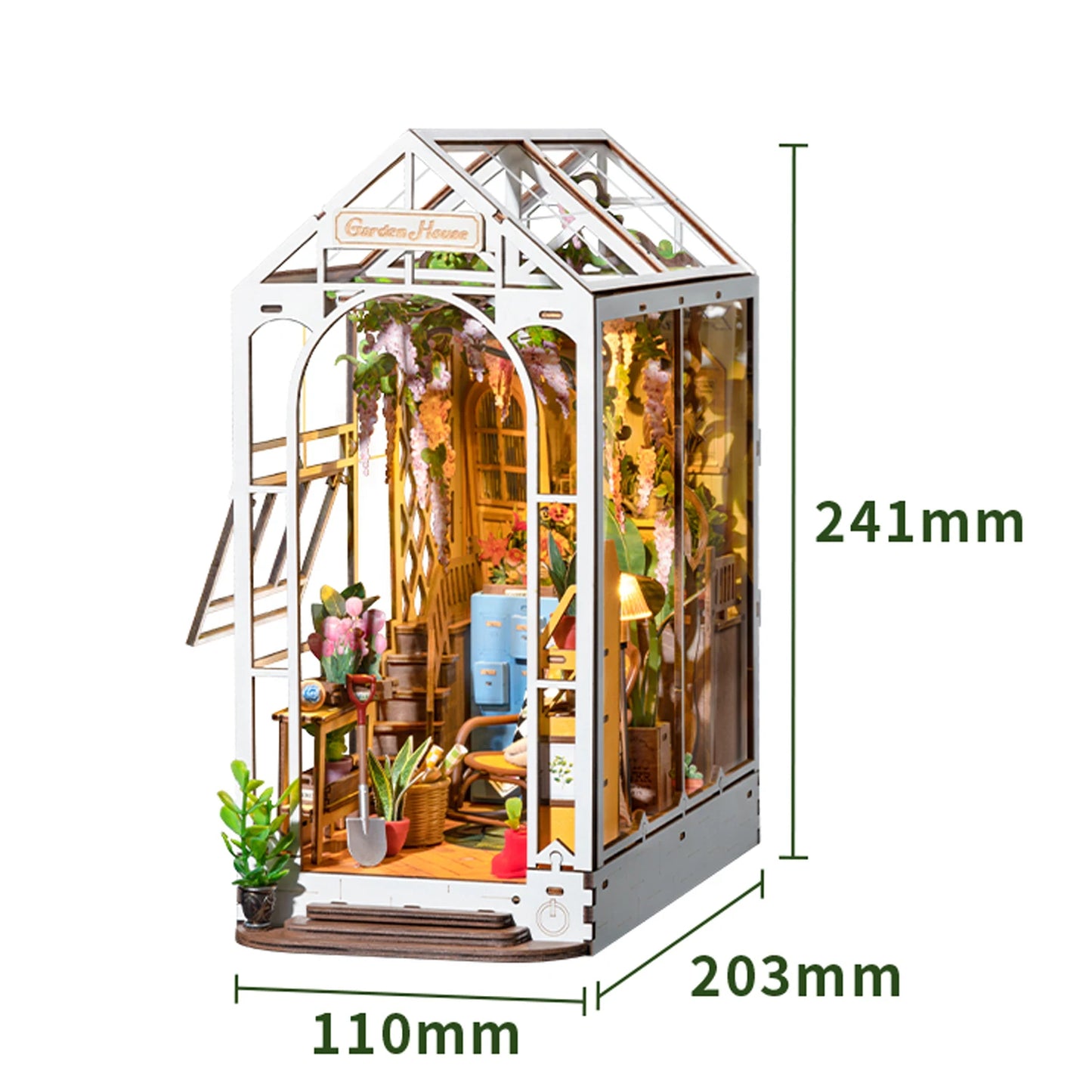 Book Nook Gardenhouse with Lights Easy Assemble Amazing gift for  a Child