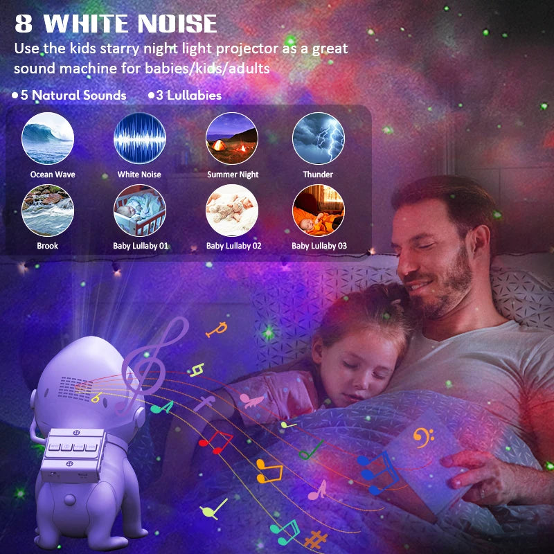 Space Dog Night Light Galaxy Star Astronaut Projector App Nebula Lamps