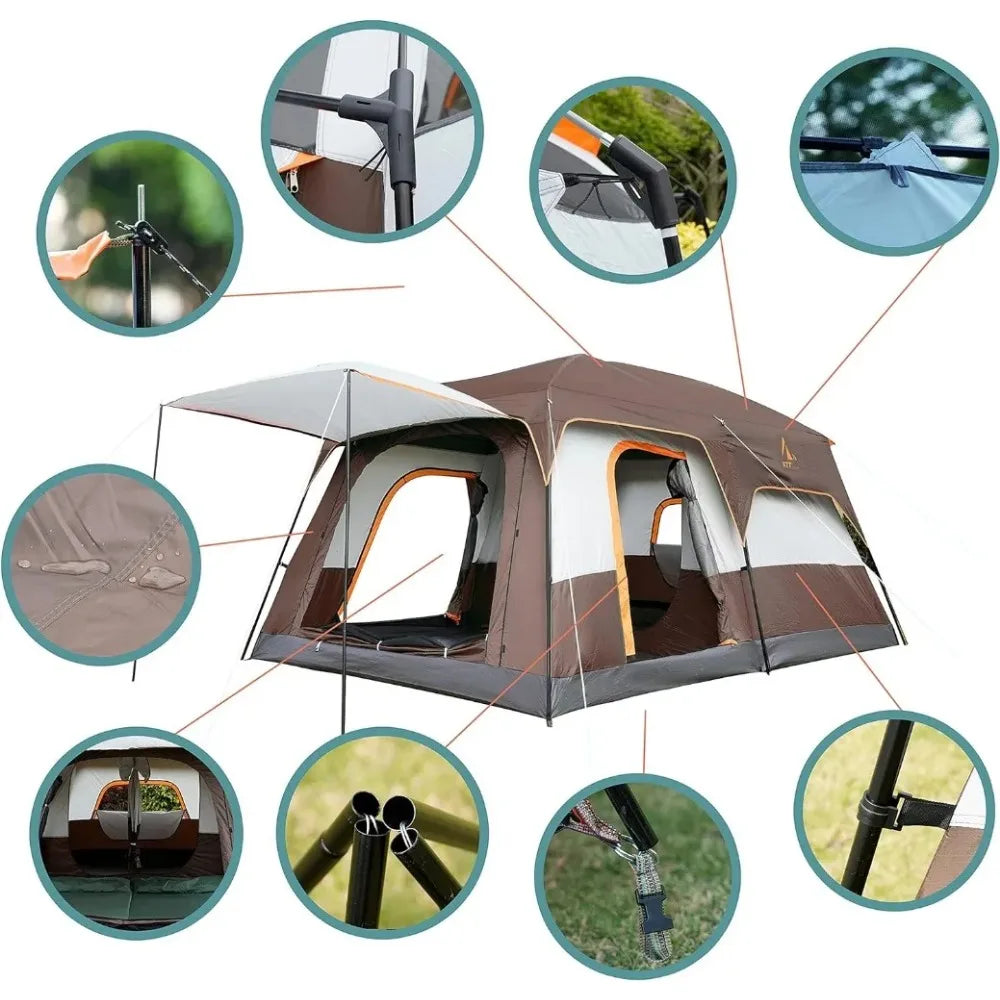 Extra Large Tent 10-12 Person(B),Family Cabin