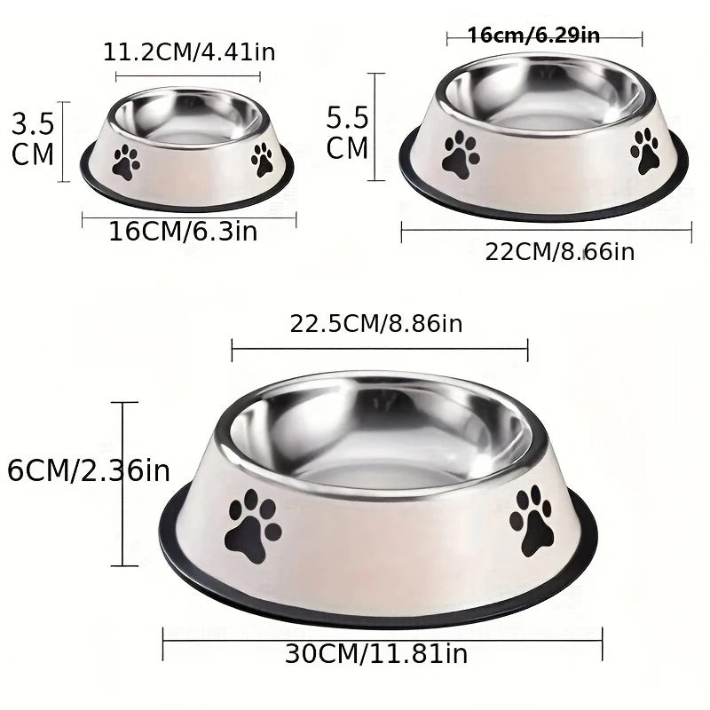 Stainless Steel Pet Dog Bowl Food Storage Container Dog Food Bowl