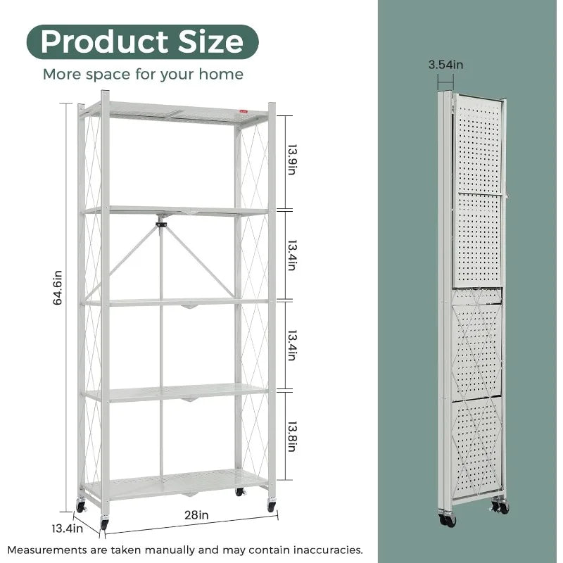 Kitchen Rolling Cart, Metal Garage Shelving No Assembly