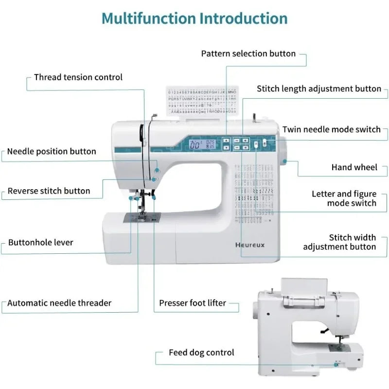 Sewing and Quilting Machine Computerized, LCD Display, Z6 Automatic Needle Threader