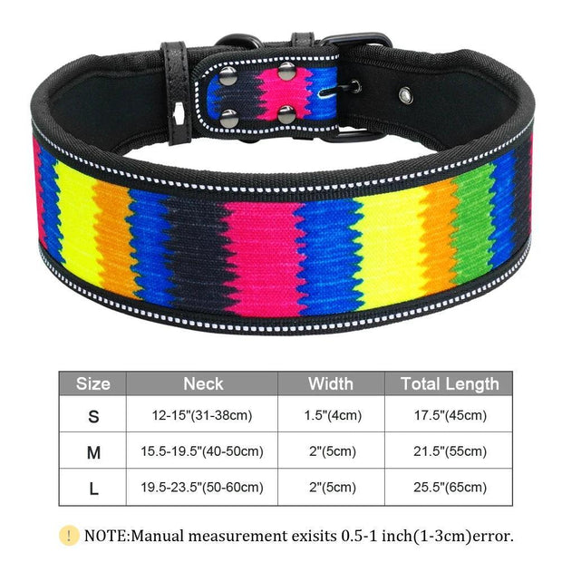 Reflective Puppy Big Dog Collar Adjustable Wide Pet Collars With Buckle For Small Medium Large Dogs - JNR Products