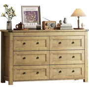 Black Dresser for Bedroom with 6 Drawers, - JNR Products