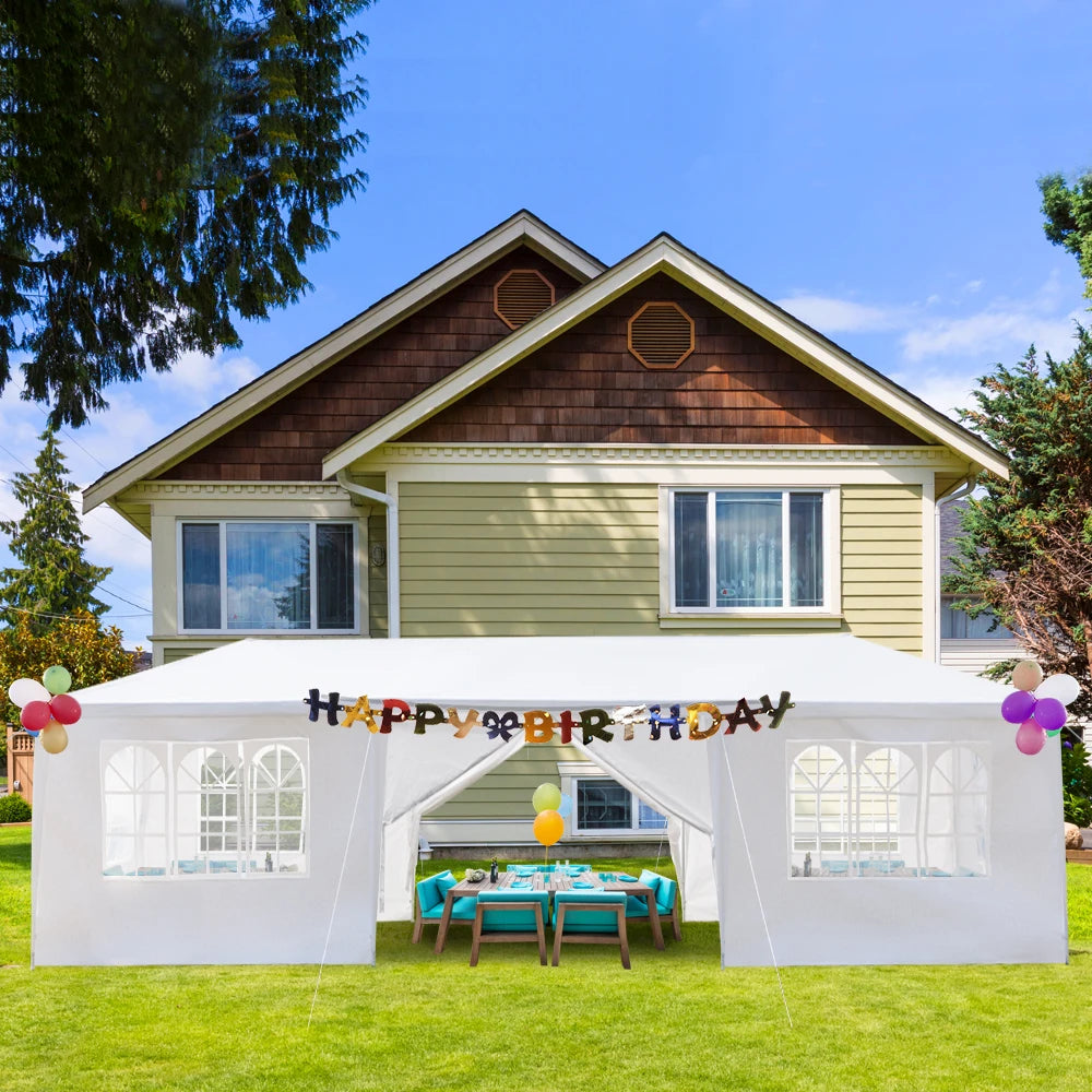 Waterproof Canopy Patio Wedding Gazebo, White