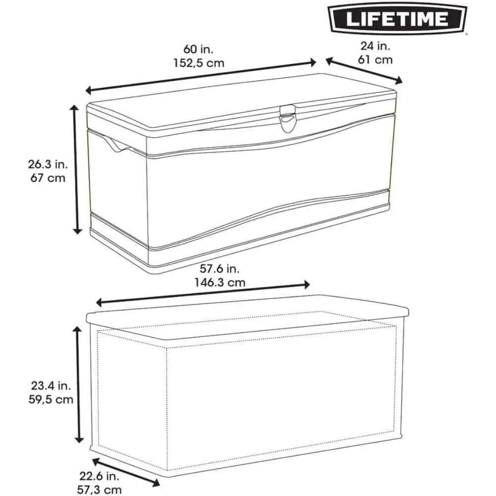 Large Deck Box Desert Sand/Brown Freight Free Organizer