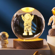 Crystal Ball Night Lights Glowing Planet Galaxy Astronaut 3D Moon Table Lamp - JNR Products