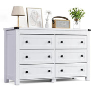 Black Dresser for Bedroom with 6 Drawers, - JNR Products