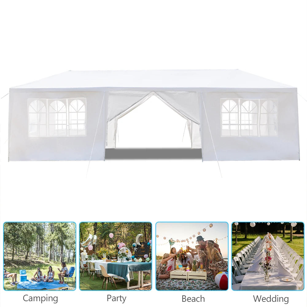 Waterproof Canopy Patio Wedding Gazebo, White