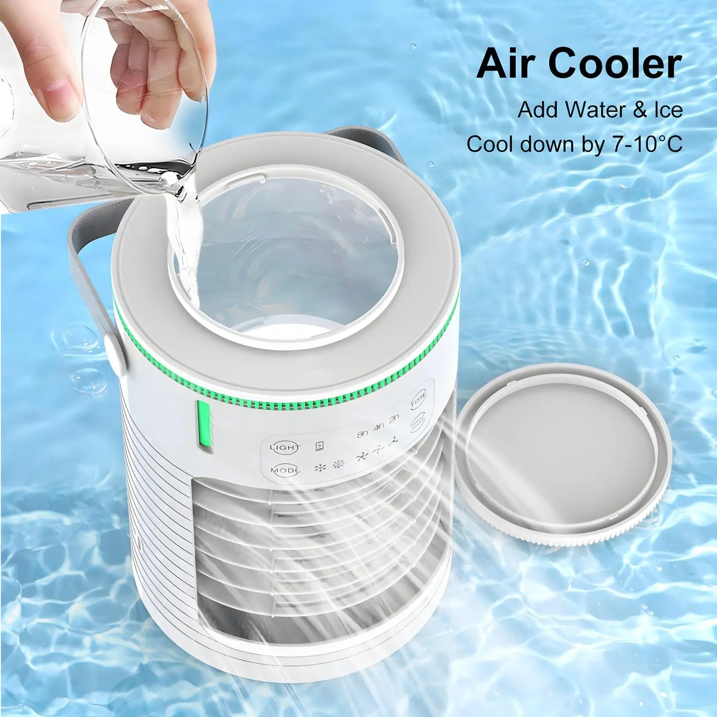 Portable Air Conditioners Fan with 3 Speeds 7 Colors,Small Mini Ac Unit for Bedroom