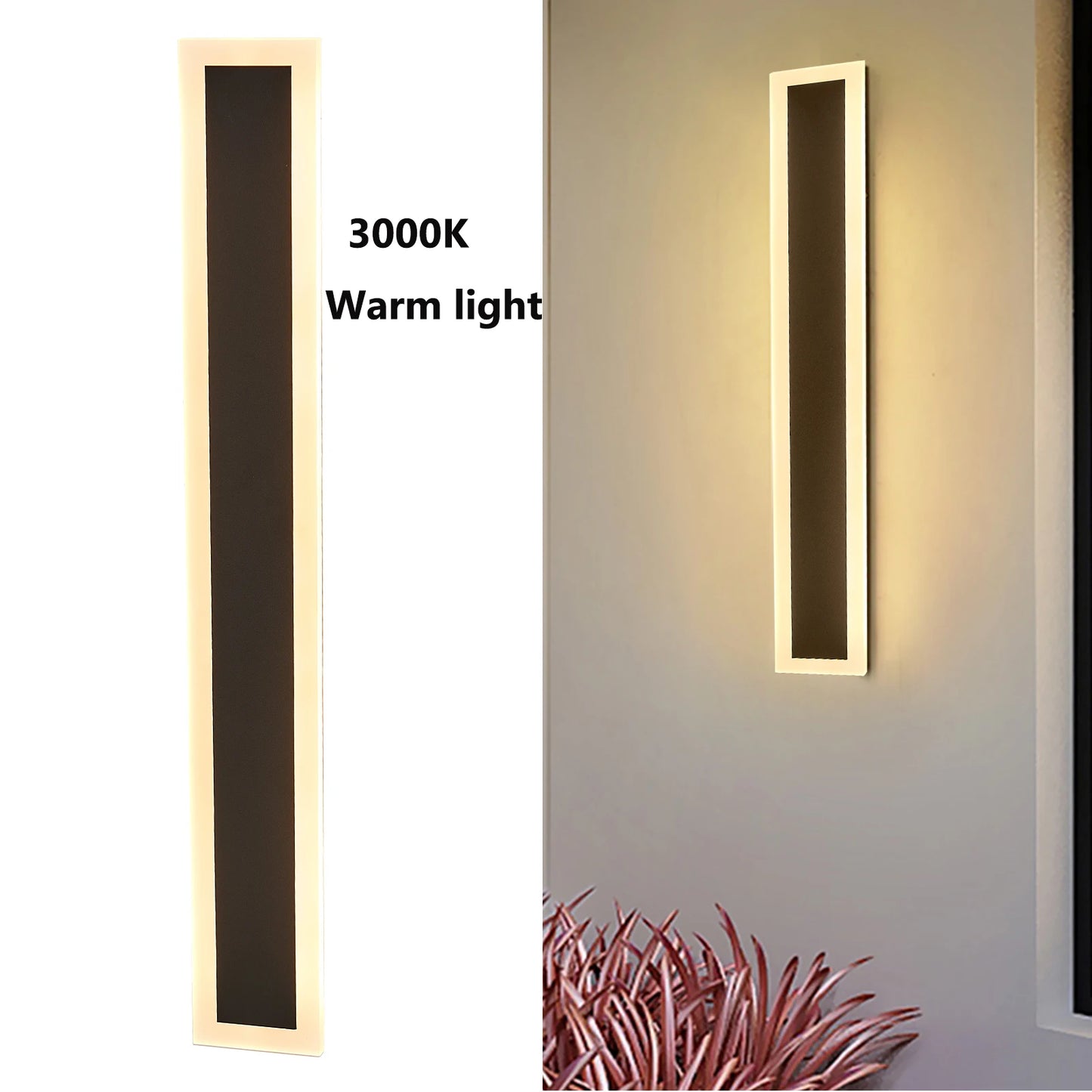 Waterproof Outdoor Modern Lamp Exterior Lights Long Strip Fit for Entryway