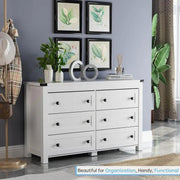 Black Dresser for Bedroom with 6 Drawers, - JNR Products