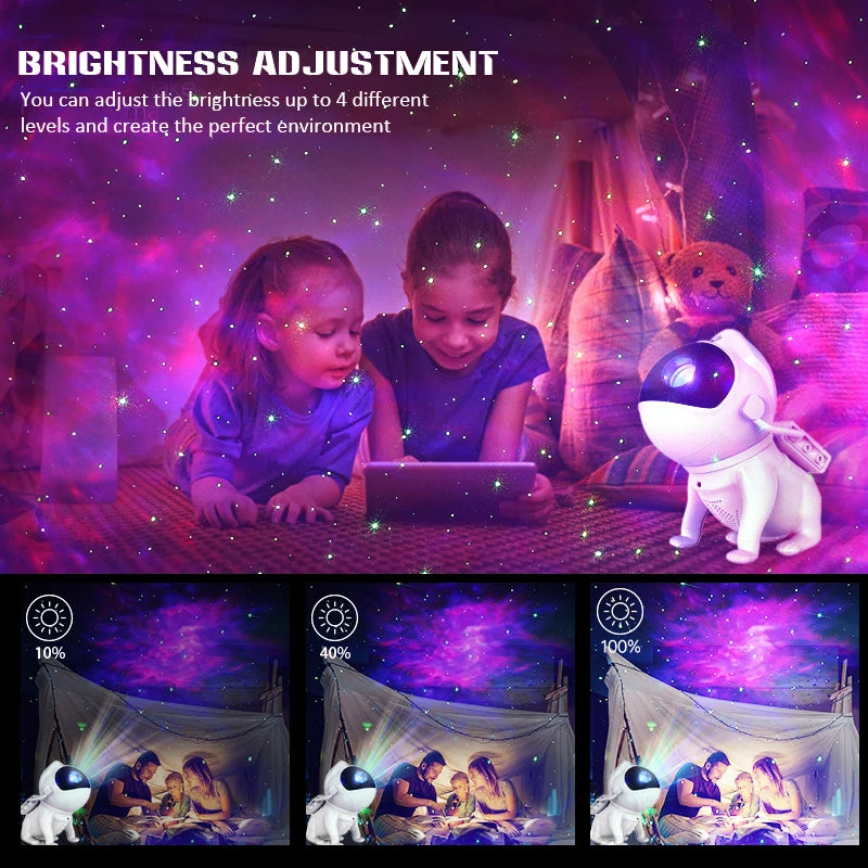 Space Dog Night Light Galaxy Star Astronaut Projector App Nebula Lamps