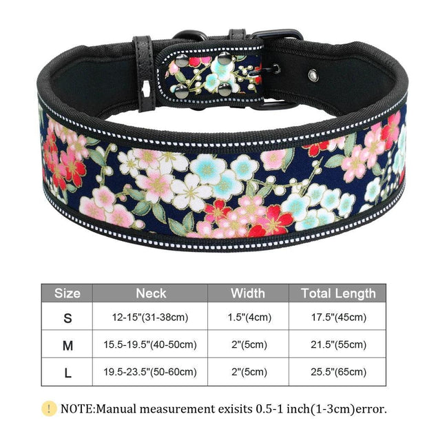 Reflective Puppy Big Dog Collar Adjustable Wide Pet Collars With Buckle For Small Medium Large Dogs - JNR Products