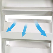 Narrow Shoe Storage Cabinet, Shoe Cabinet for Entryway with 3 Flip Drawers - JNR Products