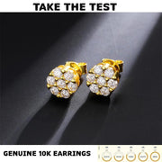 10K Earrings D VVS1 Moissanite Diamond Stud Earrings Fine Jewelry - JNR Products