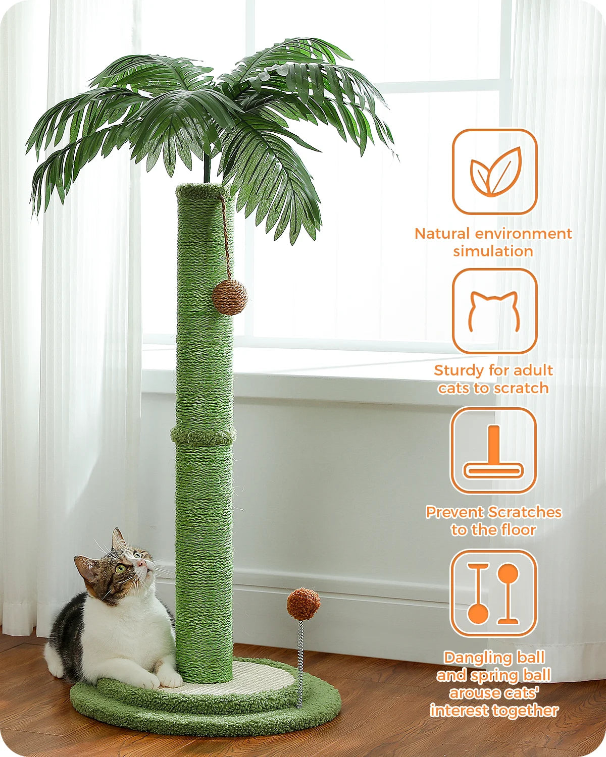 Covered Kitten Scratch Posts for Indoor Cats