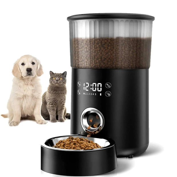 Iseebiz 3L Automatic Pet Feeder With Voice Record Pets Food Bowl For Medium Small Dog Cat - JNR Products