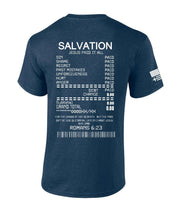 Salvation Jesus Paid It All Receipt Romans 6:23 Bible Scripture Mens Christian Tshirt Jesus Cross Short Sleeve T-shirt Graphic Tee-Black-large - JNR Products