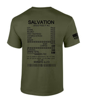 Salvation Jesus Paid It All Receipt Romans 6:23 Bible Scripture Mens Christian Tshirt Jesus Cross Short Sleeve T-shirt Graphic Tee-Black-large - JNR Products