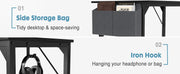 JHK Computer Desk Writing Study Office Gaming Table Modern Simple Style Compact with Side Bag Headphone Hook Easy Assembly - JNR Products