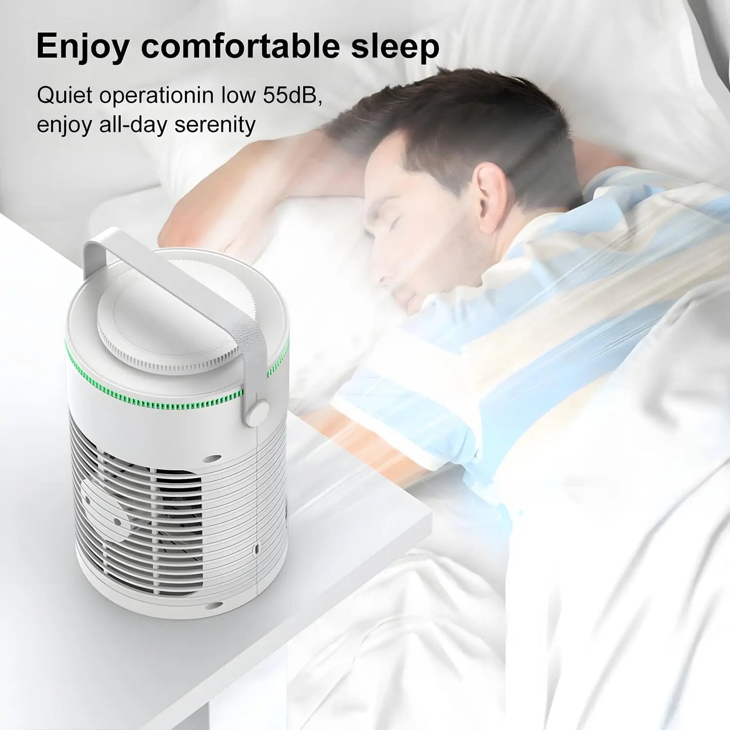 Portable Air Conditioners Fan with 3 Speeds 7 Colors,Small Mini Ac Unit for Bedroom