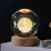 Crystal Ball Night Lights Glowing Planet Galaxy Astronaut 3D Moon Table Lamp - JNR Products