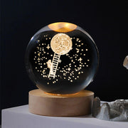 Crystal Ball Night Lights Glowing Planet Galaxy Astronaut 3D Moon Table Lamp - JNR Products