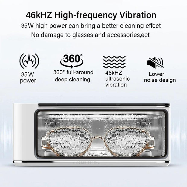 Ultrasonic Cleaner 35W Ultrasonic Glasses Jewelry Cleaner 500ML Ultrasonic Cleaning Machine Ultrasound Washing Bath For Glasses - JNR Products