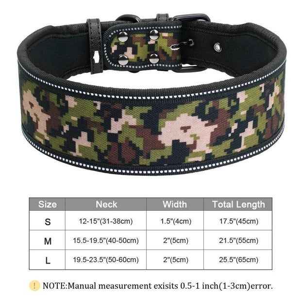 Reflective Puppy Big Dog Collar Adjustable Wide Pet Collars With Buckle For Small Medium Large Dogs - JNR Products