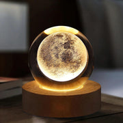 Crystal Ball Night Lights Glowing Planet Galaxy Astronaut 3D Moon Table Lamp - JNR Products