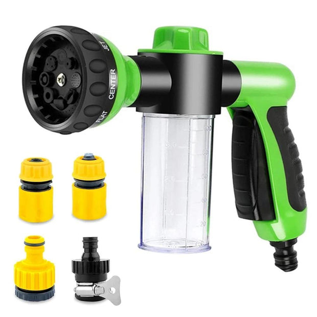 Dog Shower Sprayer 8 in 1 Garden Car Sprayer Gun High-pressure Hose Attachment Soap Dispenser - JNR Products