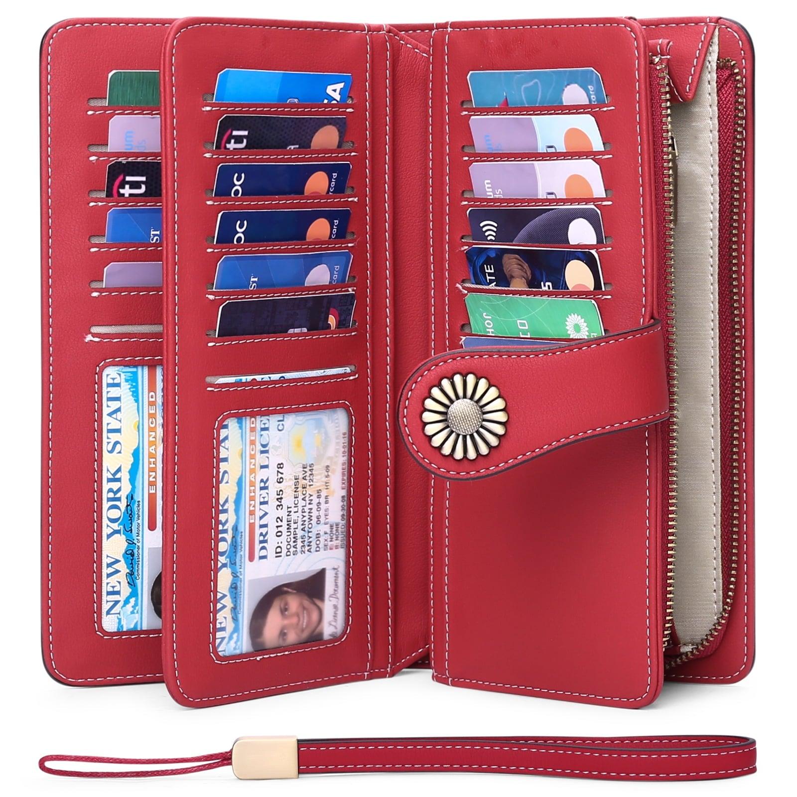 SENDEFN Women's Classic Card Wallet with Snap Fastener, Light blue - JNR Products