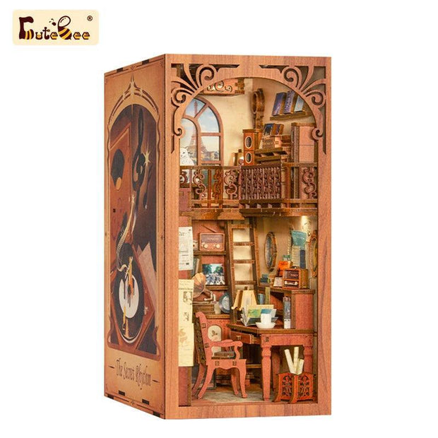 Puzzle 3D DIY Book Nook Kit with Touch Light Secret Rhythm Model Building - JNR Products