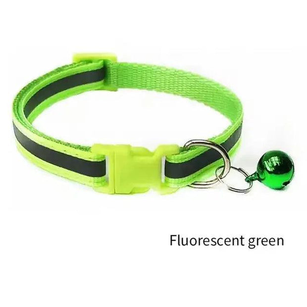 Pet Products Pet Reflective Patch Collar Cats Collar Bell Collars Pet Luminous Collars - JNR Products