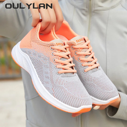 2024 Women Spring Fashion Running Shoes for Casual Breathable Sneakers Lace up