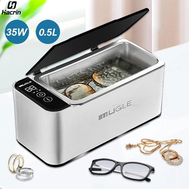 Ultrasonic Cleaner 35W Ultrasonic Glasses Jewelry Cleaner 500ML Ultrasonic Cleaning Machine Ultrasound Washing Bath For Glasses - JNR Products