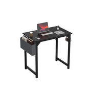 JHK Computer Desk Writing Study Office Gaming Table Modern Simple Style Compact with Side Bag Headphone Hook Easy Assembly - JNR Products